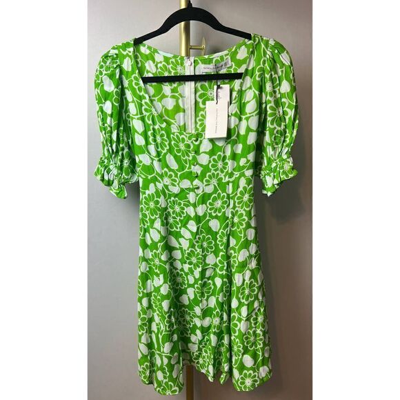 Faithfull the Brand La Berben Mini Dress Cleo Floral Print Dress NWT Sz. 4 - Picture 4 of 9